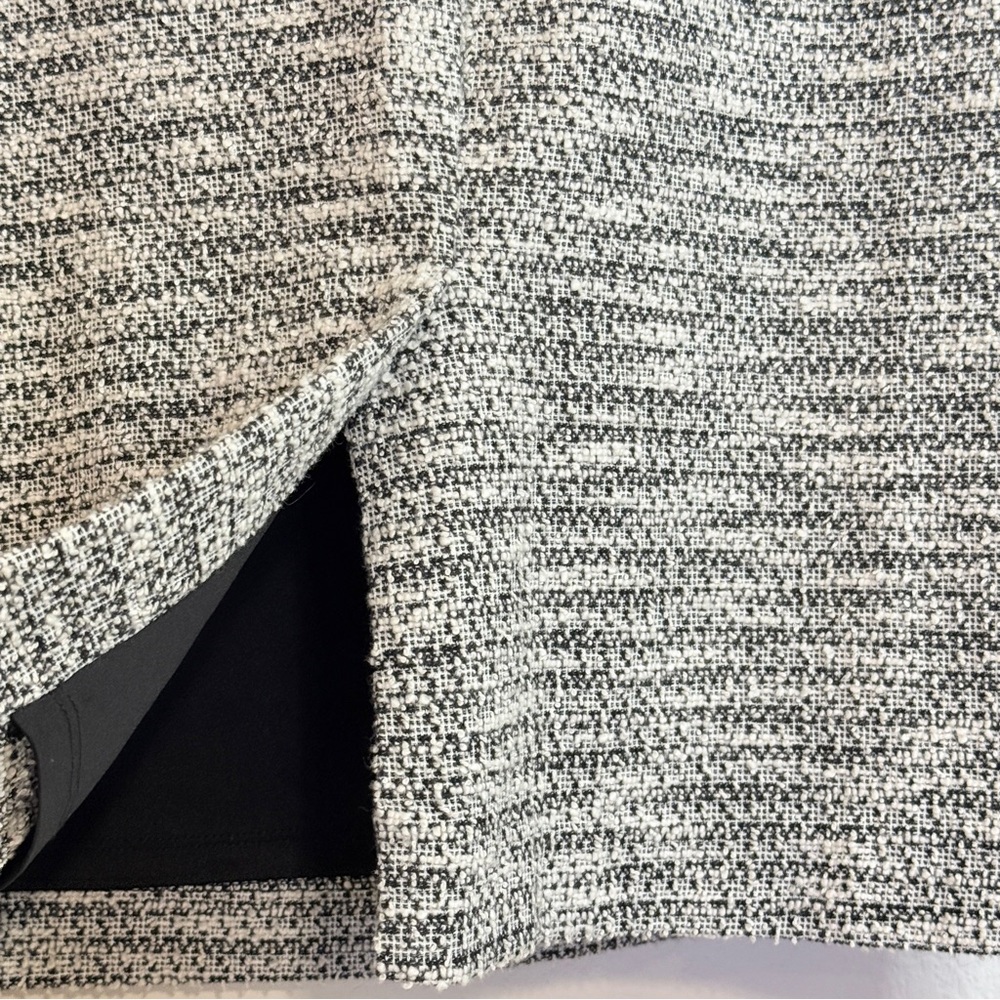 π Ann Taylor Factory Gray Tweed Knit Pencil Skirt 8 Stretch Lined Office Chic - Picture 12 of 16